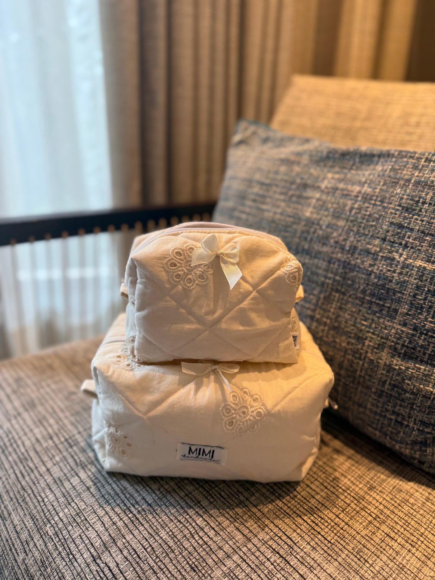 Ivory Boxy Pouch