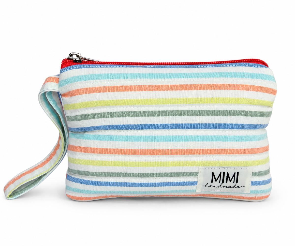 Candy Stripe Wristlet