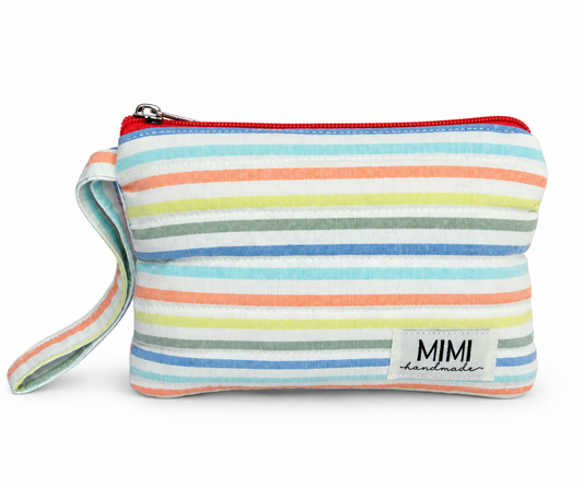 Candy Stripe Wristlet