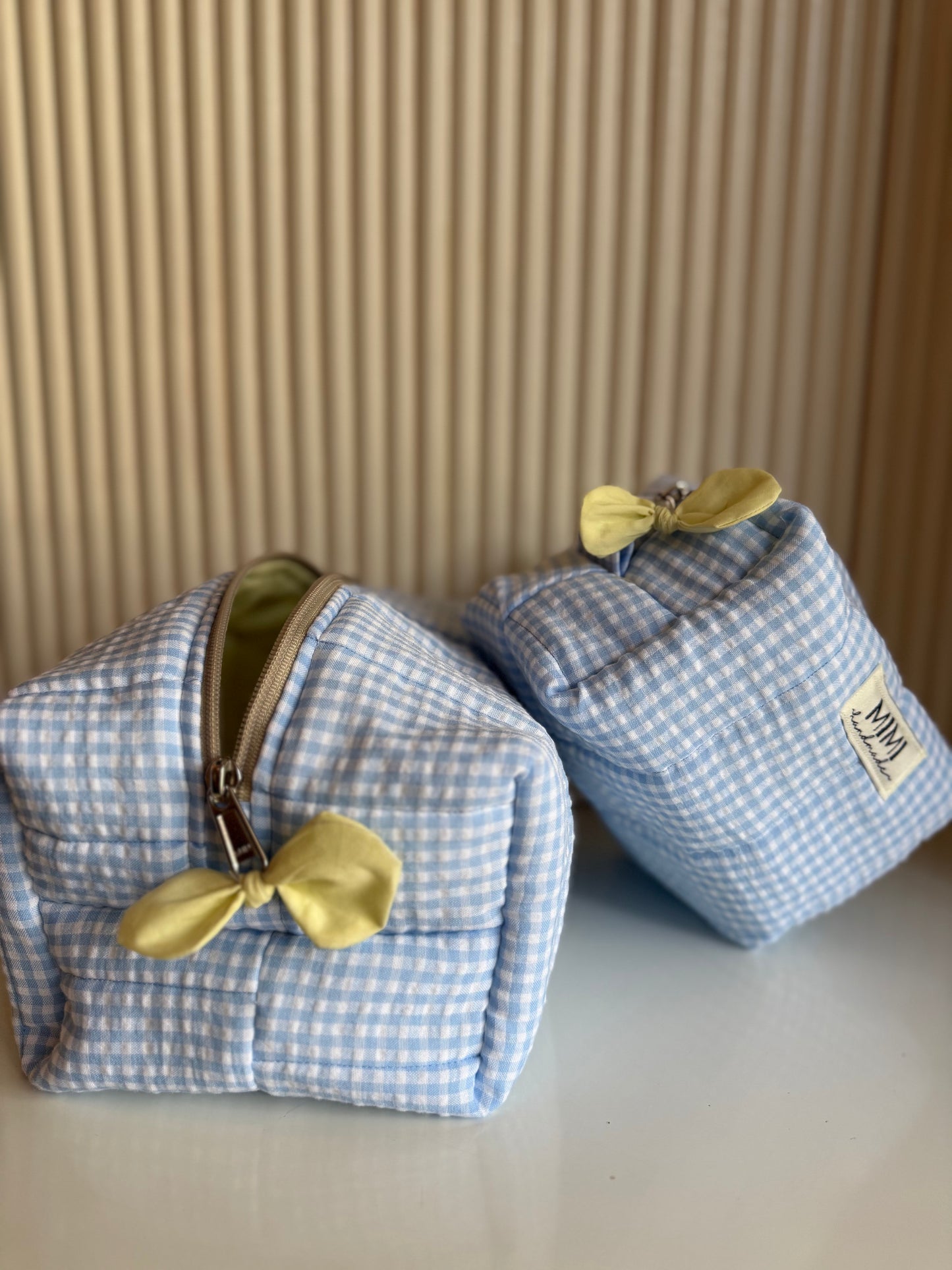 Power Blue Boxy Makeup Bags - Set of 2