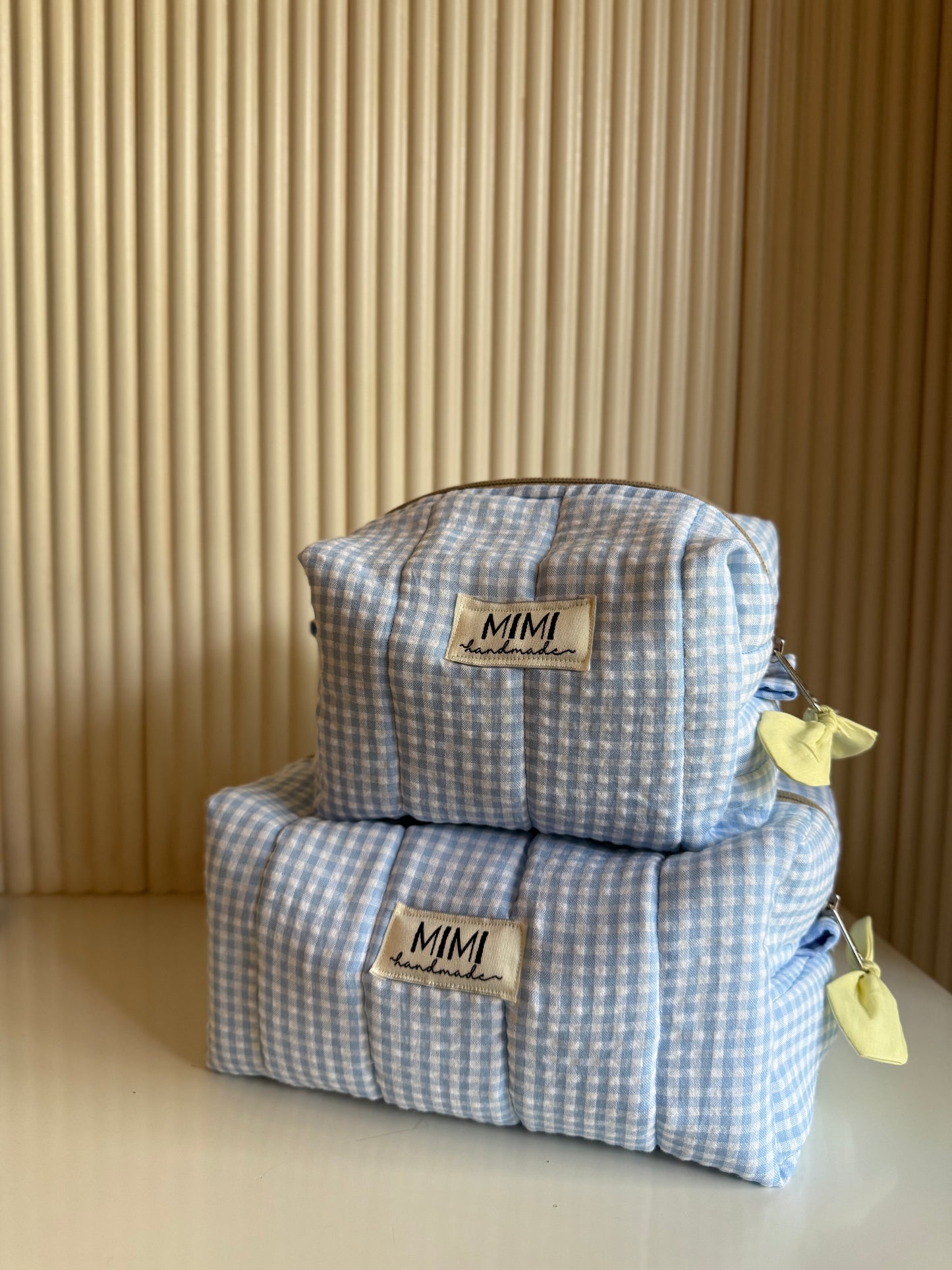 Power Blue Boxy Makeup Bags - Set of 2