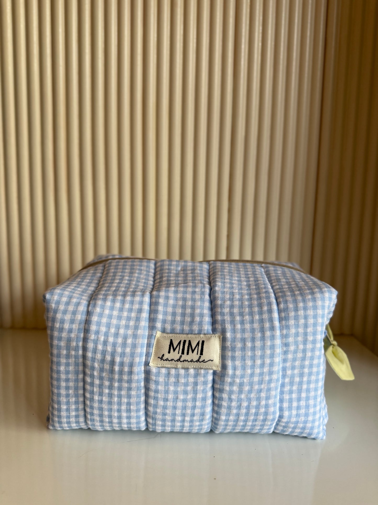 Powder Blue Boxy Makeup Bag