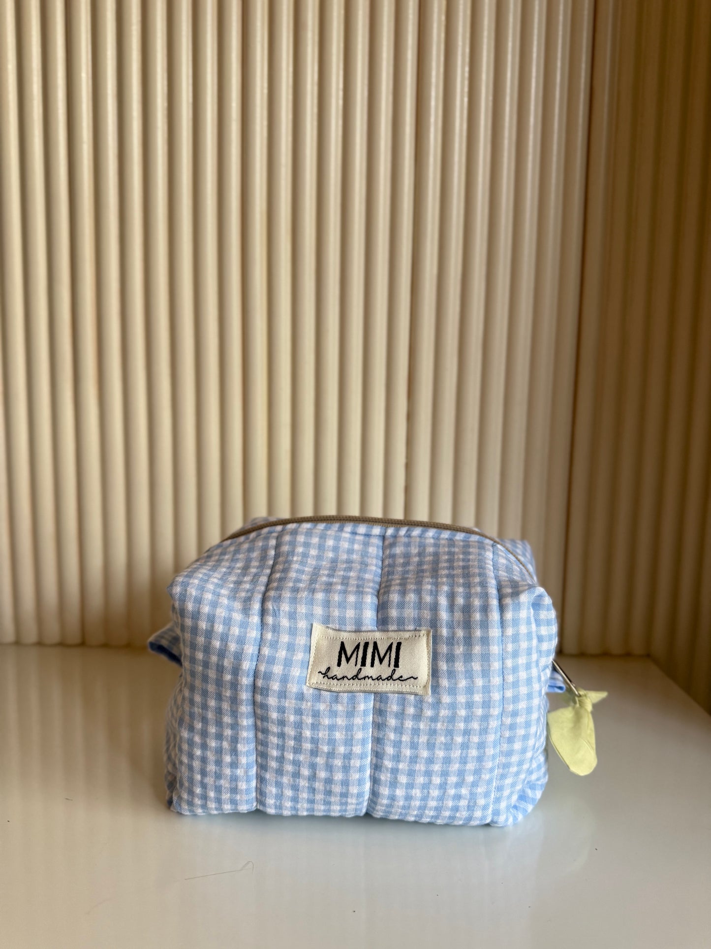 Powder Blue Boxy Makeup Bag