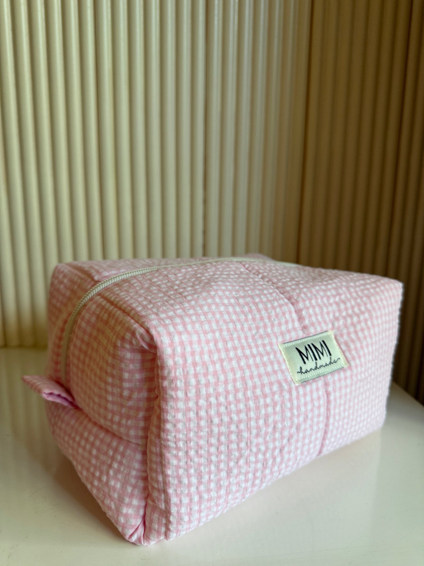 Blush Boxy Makeup Bag