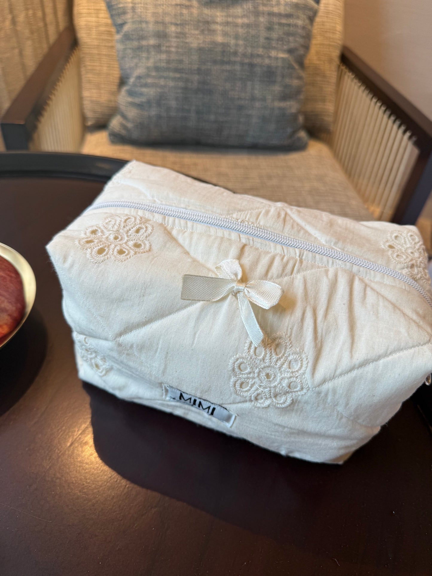Ivory Boxy Pouch